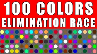 100 Colors Elimination Marble Race in Algodoo  Marble Race King