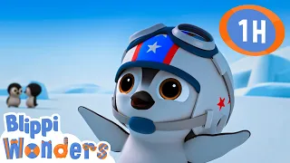 Penguins | Blippi Wonders | Preschool Learning | Moonbug Tiny TV