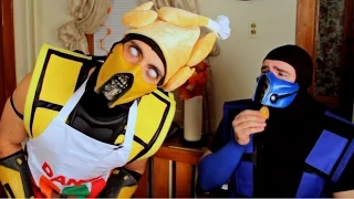 Scorpion and SubZero Ruin Thanksgiving! (Cooking With Scorpion #2) Mortal Kombat