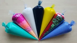 Making Slime Piping Bags - Satisfying Crunchy Slime ASMR #62