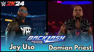 WWE2K24 | Jey Uso VS Damian Priest | Backlash France | Full Fight Gameplay. #wwe2k24 #wwe
