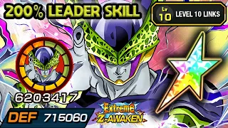 200% LEADER SKILL! 100% EZA STR PERFECT CELL LEVEL 10 LINKS! Dragon Ball Z Dokkan Battle