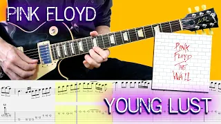 Young lust - Pink Floyd - Guitar Lesson With TAB & Score 🎸