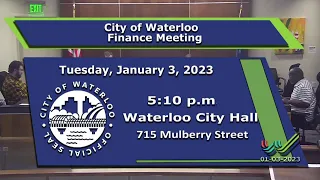 City of Waterloo Finance - Tuesday, January 3, 2023