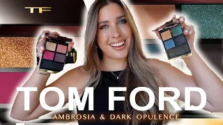 TOM FORD FALL 2023 COLLECTION : DARK OPULENCE and AMBROSIA Eyeshadow Quad REVIEW, SWATCHES & 2 LOOKS