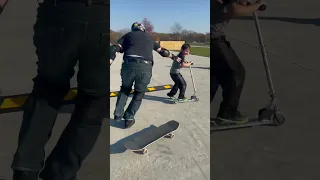 Scooter kid ruins my rad skate line