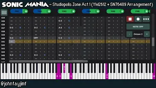 Sonic Mania - Studiopolis Zone Act 1 (YM2612 + SN76489 Arrangement)