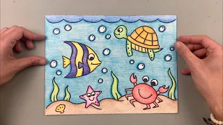 Under The Sea Drawing Tutorial