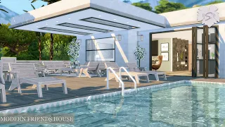 MODERN FRIENDS HOUSE | SIMS 4 CC SPEED BUILD | DOWNLOAD LINK (TRAY+CC)