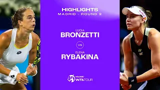 Lucia Bronzetti vs. Elena Rybakina | 2024 Madrid Round 2 | WTA Match Highlights