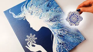 FROSTY Snow Queen In-Depth Tutorial! Spectacular Swiping | AB Creative Acrylic Pouring