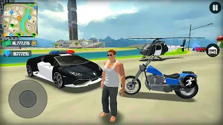 US Police Car Bike and Helicopter Open World Drive 3D Simulator - Android IOS Gameplay.