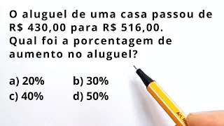 🔥QUESTÃO DE PORCENTAGEM IMPERDÍVEL EM PROVA😱MATEMÁTICA BÁSICA