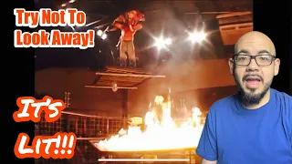 THEY LIT A TABLE ON FIRE!!! | Reacting to Pro Wrestling Try Not to Look Away Challenge