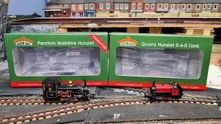 Bachmann 009 Gauge Hunslets  'Alice' & 'Charles' Unboxing