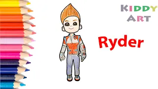 How to draw Ryder Paw Patrol / Як намалювати Райдера / Как нарисовать Райдера из Щенячьего Патруля