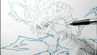 How to draw Killua Godspeed | step by step (512)