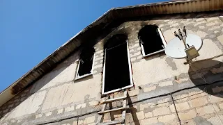 Пожар уничтожил кровлю дома семьи Беляловых из Бахчисарая