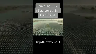 Spawning 10k milk boxes in #Starfield is no problem for the engine.