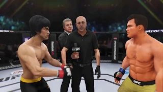 Bruce Lee vs. Van Damme (EA Sports UFC 3) - CPU vs. CPU - Crazy UFC 👊🤪