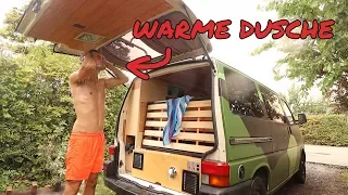 DUSCHE IN DER HECKKLAPPE VOM VW-BUS! | Die Kühlwasser-Dusche.