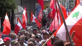 Protesters march through Beirut's streets to mark International Workers' Day