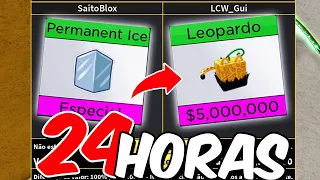 Passei 24 HORAS trocando a ICE PERMANENTE no Blox Fruits...