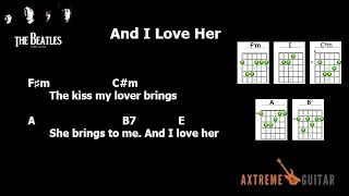 "And I Love Her" The Beatles, Lyrics & Chords #subscribe #trending #viral #like #fyp #foryou