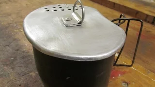 Crusader canteen cup lid. How to make a metal lid for your canteen cup.