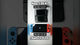 New 3DS XL vs Switch OLED - Boot Up Speed Comparison #shortvideo #nintendo #shorts #switch #3ds