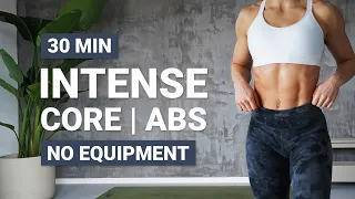 30 MIN INTENSE CORE WORKOUT | AB Routine | No Repeat | At Home | No Equipment