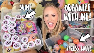 ORGANIZING MY FIDGET, SLIME, & SQUISHMALLOW COLLECTION! 😱 *HIGHLY SATISFYING*