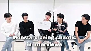 Monsta x being chaotic during interviews