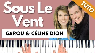 Comment jouer "SOUS LE VENT" - GAROU & CÉLINE DION au piano | Tutoriel PianoVoix