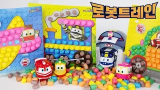 로봇트레인 플레이콘 RT 모자이크 장난감 꾸미기 | CarrieAndToys