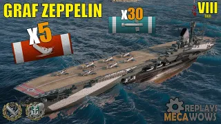 Graf Zeppelin 5 Kills & 178k Damage | World of Warships Gameplay