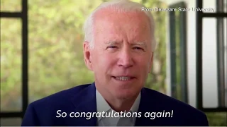 Biden delivers 2020 commencement message: "We're going to get through this"