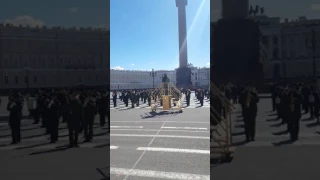 Orchestra on Palace Square St. Petesburg / Военный оркестр на Дворцовой площади Санкт-Петербург