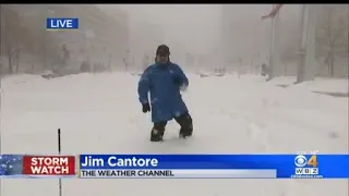 Jim Cantore From The Weather Channel Gives Storm Update From Boston