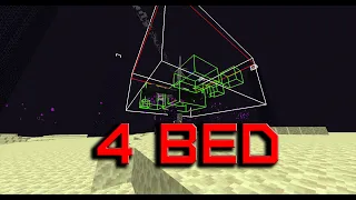 Killing the Ender Dragon with 4 Beds