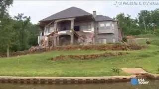 $1 Million lake house slowly collapsing in on itself