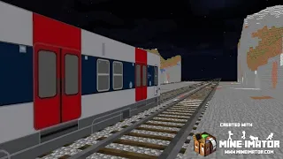 (Minecraft) RER B Départ de nuit d'un MI79/MI84 à Robinson en direction de Mitry-Claye