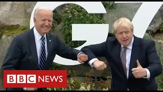 Boris Johnson and Joe Biden discuss Brexit and Northern Ireland at G7 summit - BBC News