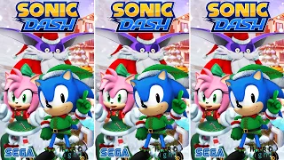 Sonic Dash - Winter Edition - All Christmas Characters -Jingle Belle Amy vs Santa Big vs Elf Classic
