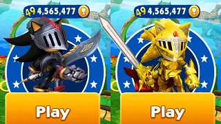 Sonic Dash - Excalibur Sonic vs Sir Lancelot - All Characters Unlocked - Run Gameplay