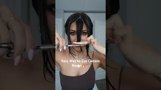 DIY CURTAIN BANGS😳😳#curtainbangtutorial #hairstyles #hairtutorial #hairhack #beauty #fyp