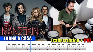 MANESKIN - TORNA A CASA | DRUM COVER + TRANSCRIPTION