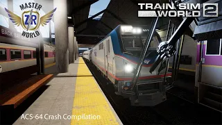 Amtrak Crash Compilation 1 - Train Sim World 2