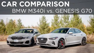 2021 BMW M340i vs. 2021 Genesis G70 | Car Comparison | Driving.ca