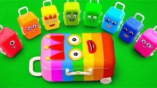 Cleaning Rainbow BIG Suitcase, Cocomelon CLAY, Pinkfong Eggs SLIME Coloring! Satisfying ASMR Videos